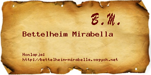 Bettelheim Mirabella névjegykártya